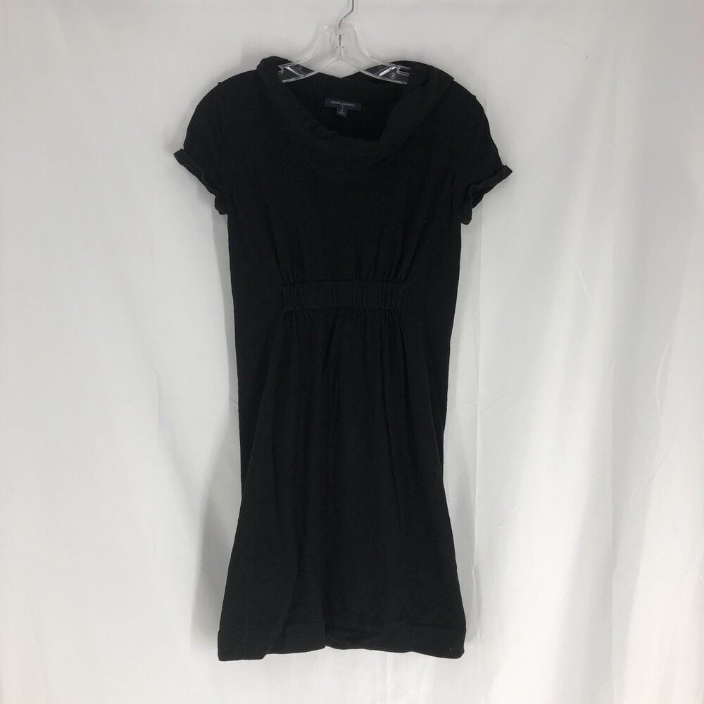 BANANA REPUBLIC Dress Black Knit Short Sleeve Cowl Neck Sweater Size S
